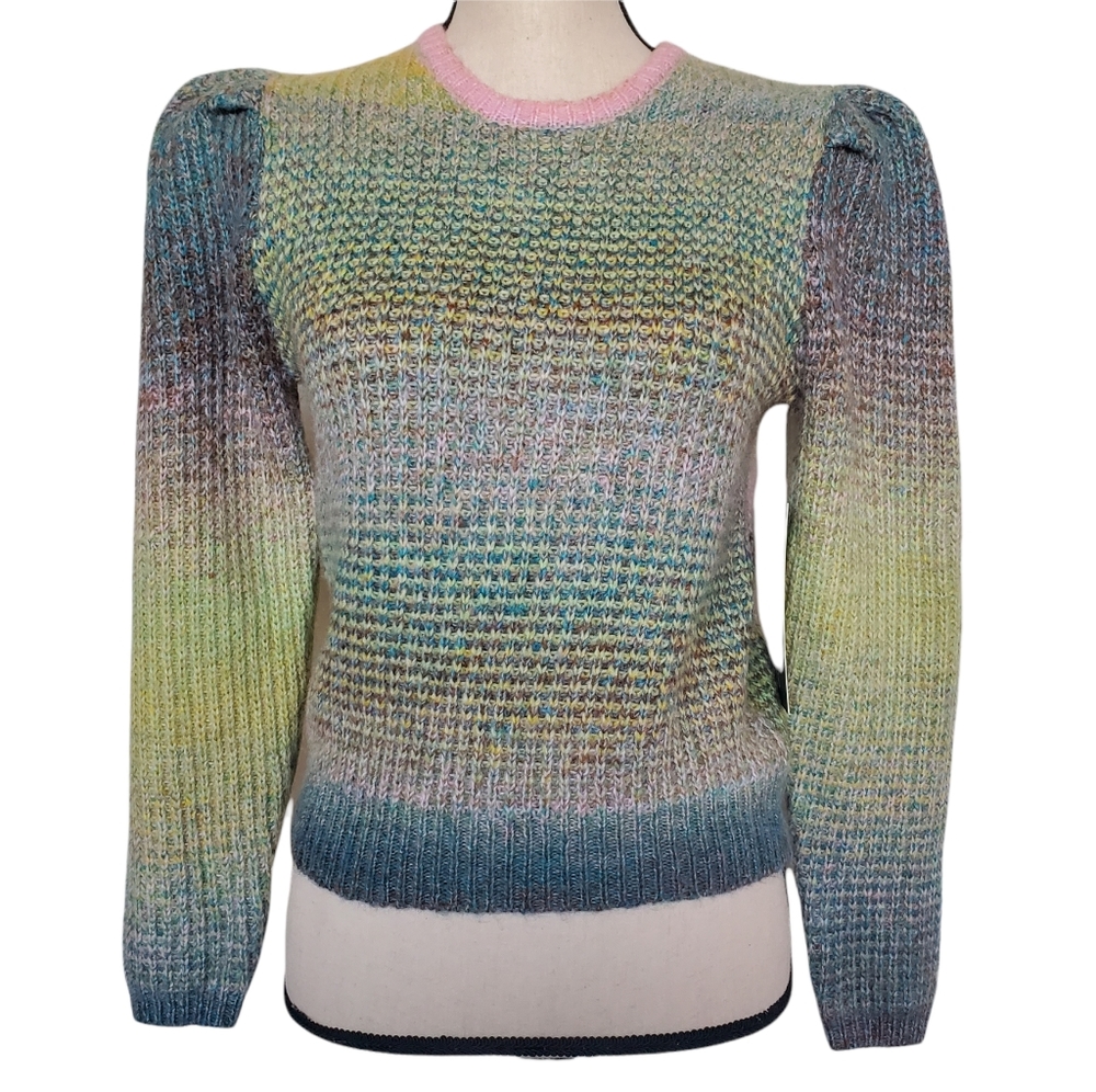 New Broadway 38 Multicolor Knit Sweater Longsleeve Women's Size Medium